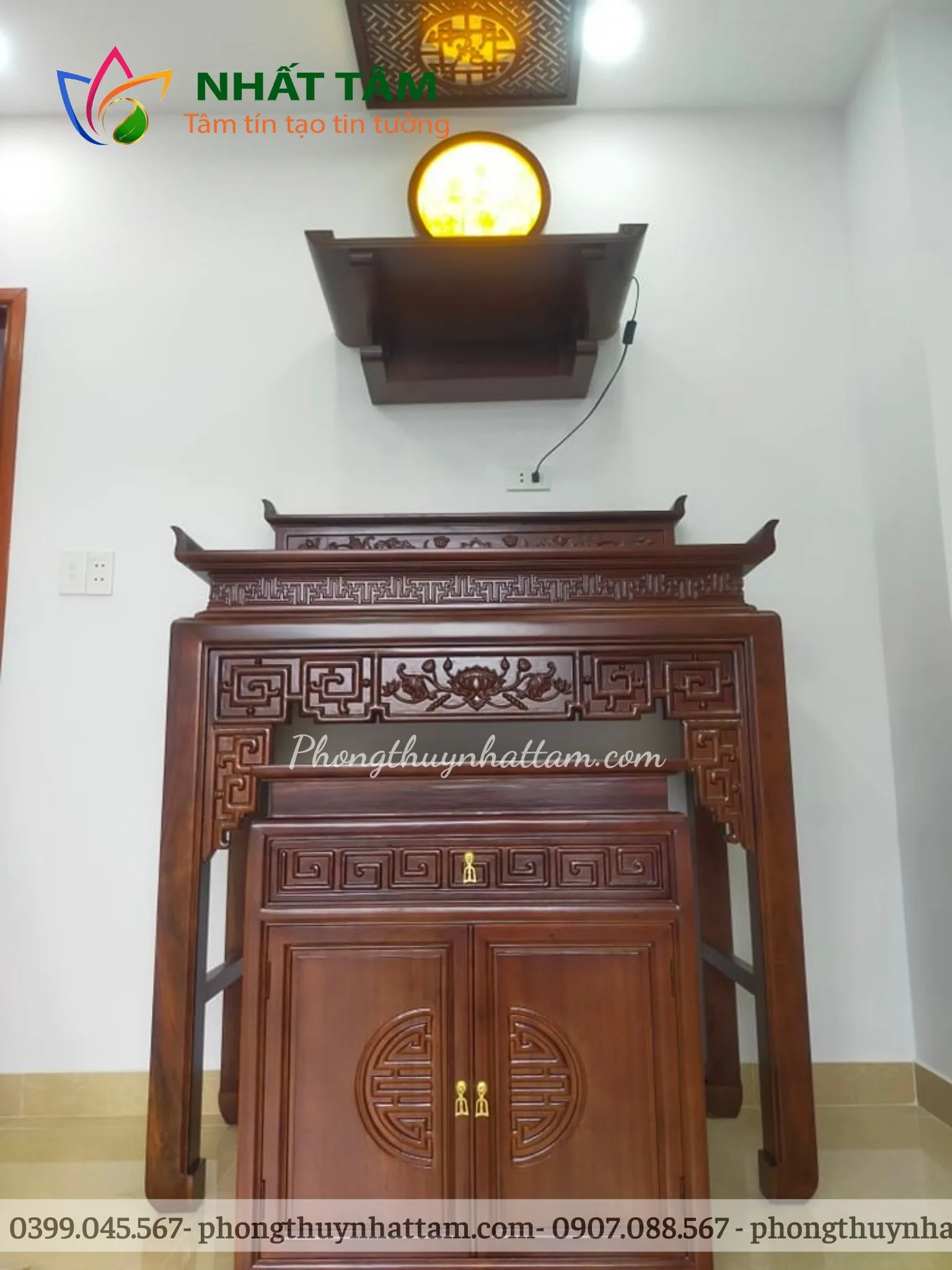bố trí bàn thờ gia tiên chuẩn phong thủy