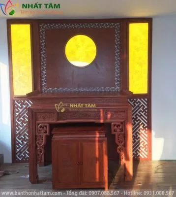 bàn thờ gỗ Nhất Tâm