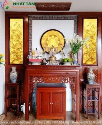bố trí bàn thờ phòng thờ chuẩn phong thủy
