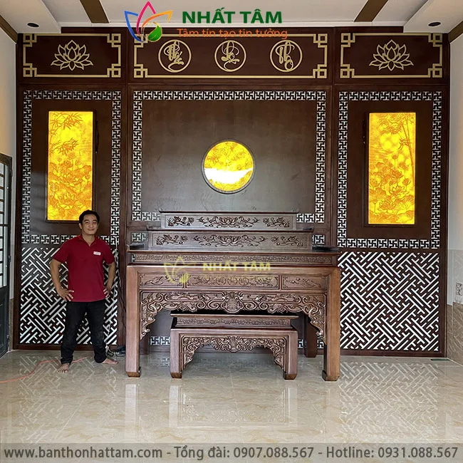Bàn Thờ Gỗ Mít Nhất Tâm