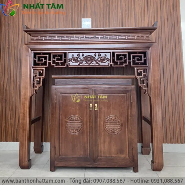 Bàn Thờ Gỗ Sồi Có Tủ đôn 